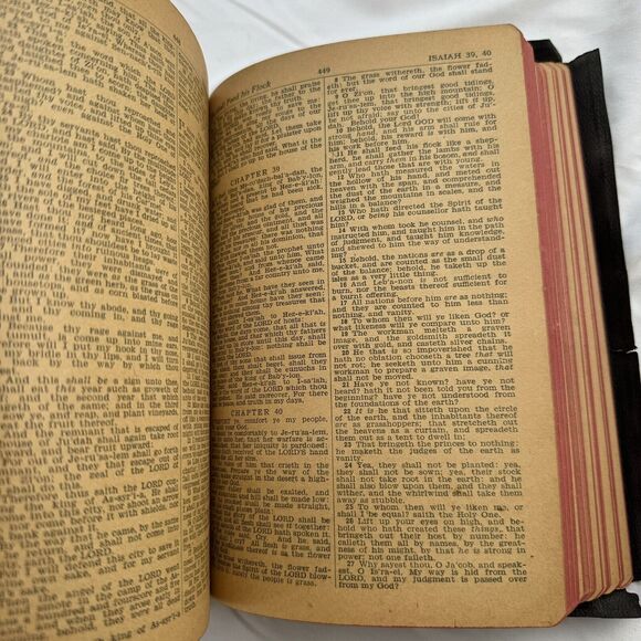 Holy Bible 1948 Inscription Red Letter Edition King James Self Pronouncing World - Picture 10 of 14